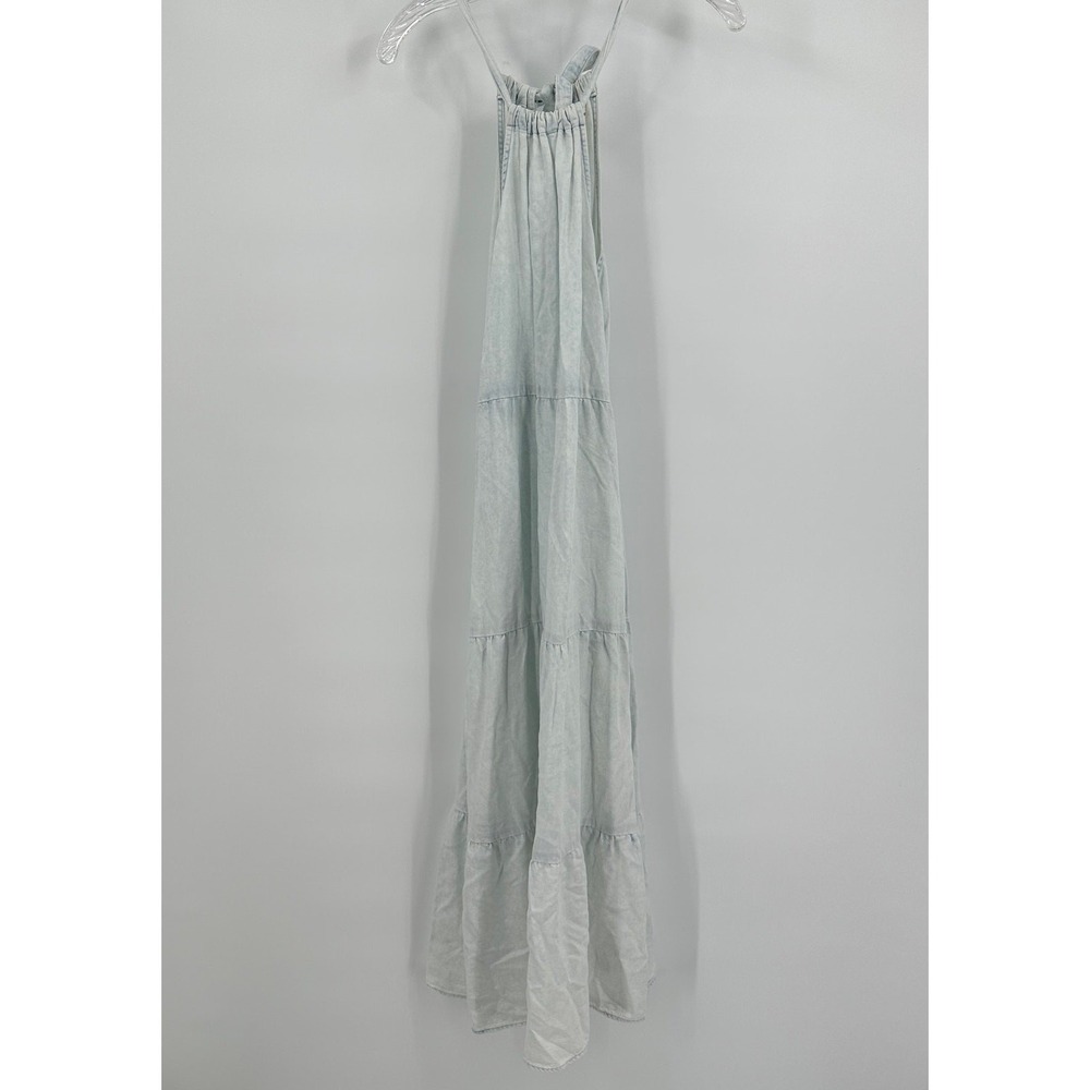 Cloth & Stone Womens Boho Sundress Size M Chambray Linen Blend Minimalist Resort